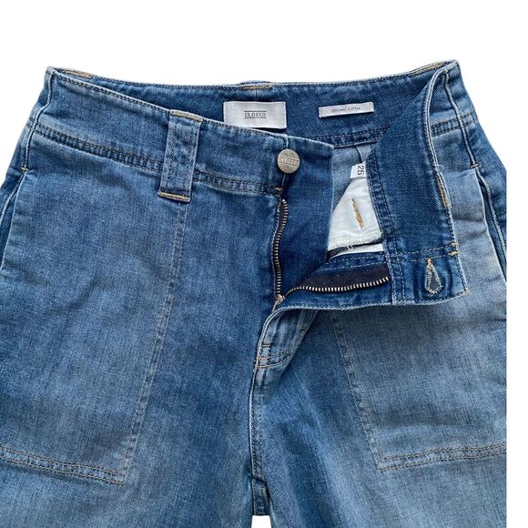 Closed Jeans Josy Cropped Mid-Rise Straight Leg Relaxed Fit Med Blue Wash Sz 25 - Picture 6 of 9